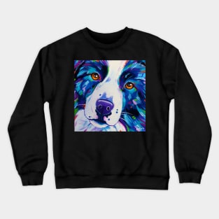 Border Collie Dog Close Up Crewneck Sweatshirt